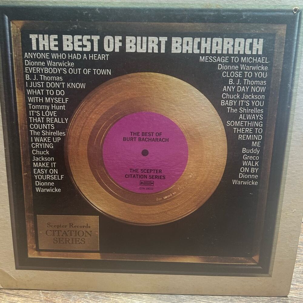 The Best of Burt Bacharach Vinyl Record 1972 Compilation Album